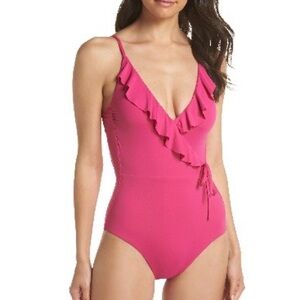 BECCA Color Code Wrap One-Piece Swimsuit- Size L